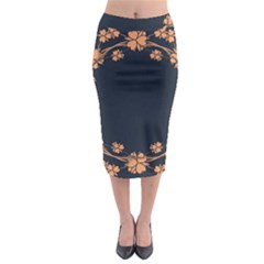 Floral Vintage Royal Frame Pattern Midi Pencil Skirt by BangZart