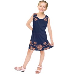 Floral Vintage Royal Frame Pattern Kids  Tunic Dress by BangZart