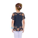 Floral Vintage Royal Frame Pattern Kids  One Piece Tee View2