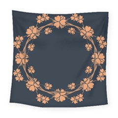 Floral Vintage Royal Frame Pattern Square Tapestry (large) by BangZart