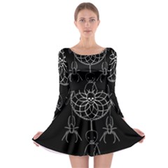 Voodoo Dream-catcher  Long Sleeve Skater Dress by Valentinaart