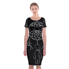 Voodoo Dream-catcher  Classic Short Sleeve Midi Dress by Valentinaart