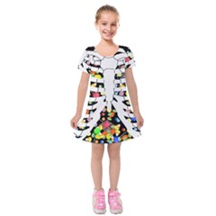 Trick Or Treat  Kids  Short Sleeve Velvet Dress