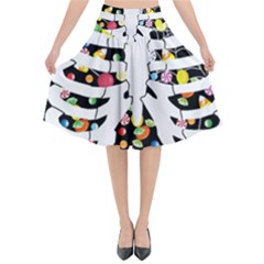 Trick Or Treat  Flared Midi Skirt by Valentinaart