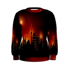 Gold Golden Skyline Skyscraper Women s Sweatshirt by BangZart