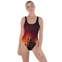 Gold Golden Skyline Skyscraper Bring Sexy Back Swimsuit