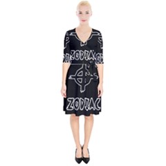 Zodiac Killer  Wrap Up Cocktail Dress by Valentinaart