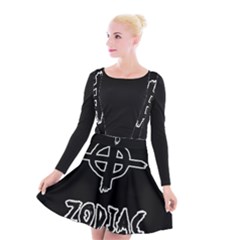 Zodiac Killer  Suspender Skater Skirt by Valentinaart