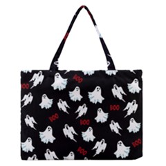 Ghost Pattern Zipper Medium Tote Bag by Valentinaart