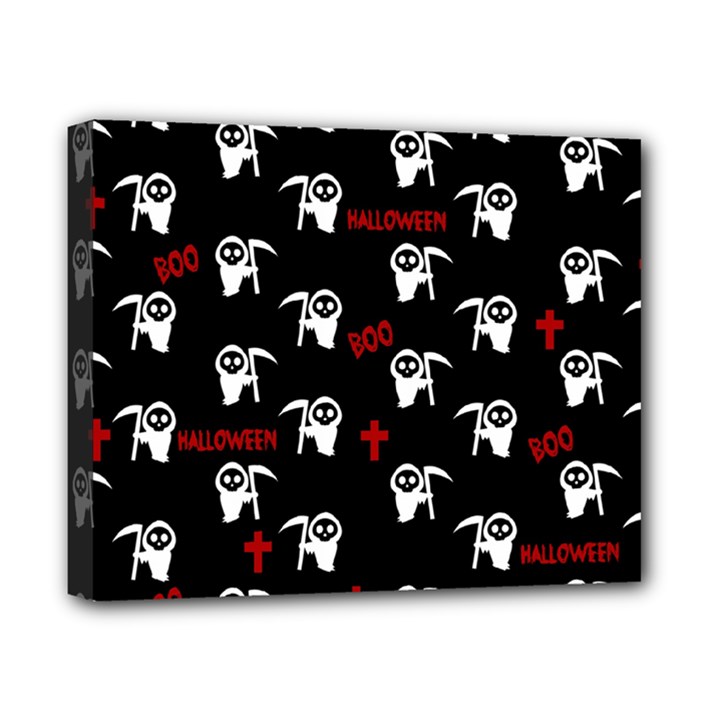 Death pattern - Halloween Canvas 10  x 8 