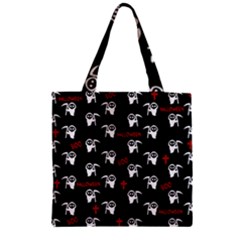 Death Pattern - Halloween Zipper Grocery Tote Bag by Valentinaart