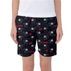 Death Pattern - Halloween Women s Basketball Shorts by Valentinaart