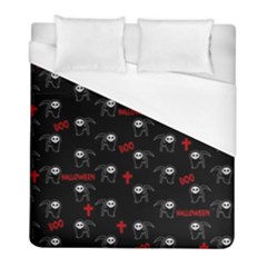 Death Pattern - Halloween Duvet Cover (full/ Double Size) by Valentinaart