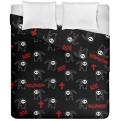 Death Pattern - Halloween Duvet Cover Double Side (california King Size) by Valentinaart