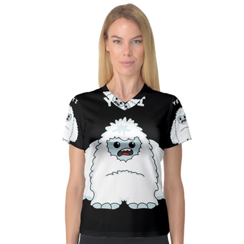 Yeti V-neck Sport Mesh Tee by Valentinaart