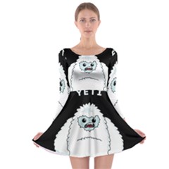 Yeti Long Sleeve Skater Dress by Valentinaart