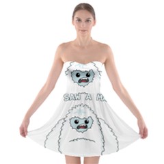 Yeti - I Saw A Man Strapless Bra Top Dress by Valentinaart