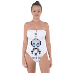 Cute Robot Tie Back One Piece Swimsuit