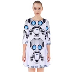 Cute Robot Smock Dress