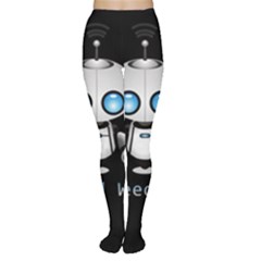 Cute Robot Women s Tights by Valentinaart