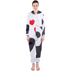 Cute Panda Hooded Jumpsuit (ladies)  by Valentinaart