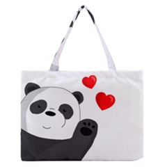 Cute Panda Zipper Medium Tote Bag by Valentinaart