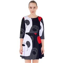 Cute Panda Smock Dress