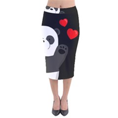 Cute Panda Velvet Midi Pencil Skirt by Valentinaart