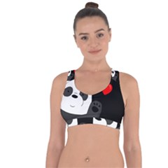 Cute Panda Cross String Back Sports Bra