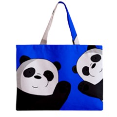 Cute Pandas Zipper Mini Tote Bag by Valentinaart