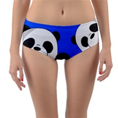 Cute Pandas Reversible Mid-waist Bikini Bottoms