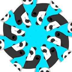 Cute Pandas Straight Umbrellas by Valentinaart