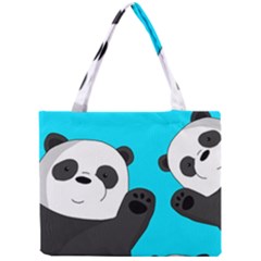 Cute Pandas Mini Tote Bag by Valentinaart