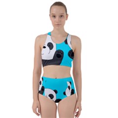 Cute Pandas Racer Back Bikini Set