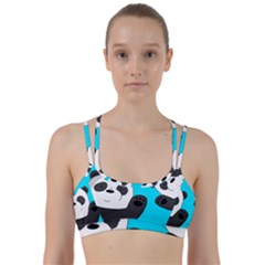 Cute Pandas Line Them Up Sports Bra