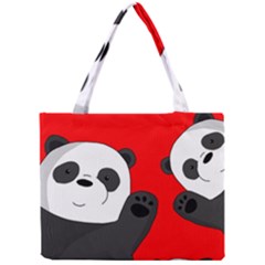 Cute Pandas Mini Tote Bag by Valentinaart