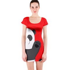 Cute Pandas Short Sleeve Bodycon Dress by Valentinaart