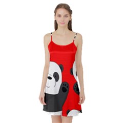 Cute Pandas Satin Night Slip by Valentinaart