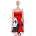 Cute pandas Spaghetti Strap Velvet Dress View1