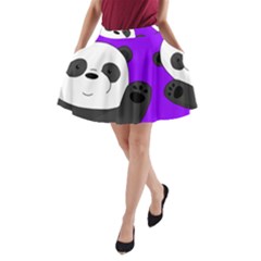 Cute Pandas A-line Pocket Skirt by Valentinaart