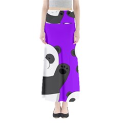 Cute Pandas Full Length Maxi Skirt by Valentinaart