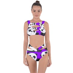 Cute Pandas Bandaged Up Bikini Set 