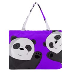 Cute Pandas Zipper Medium Tote Bag by Valentinaart