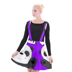 Cute Pandas Suspender Skater Skirt by Valentinaart