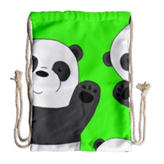 Cute Pandas Drawstring Bag (large) by Valentinaart