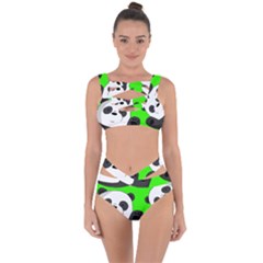 Cute Pandas Bandaged Up Bikini Set 