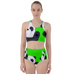 Cute Pandas Racer Back Bikini Set