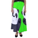 Cute pandas Flared Maxi Skirt View1