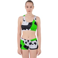 Cute Pandas Work It Out Sports Bra Set