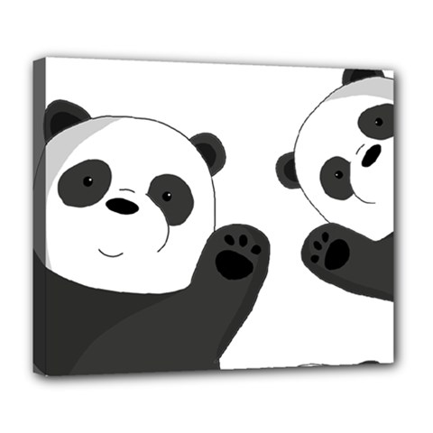 Cute Pandas Deluxe Canvas 24  X 20  